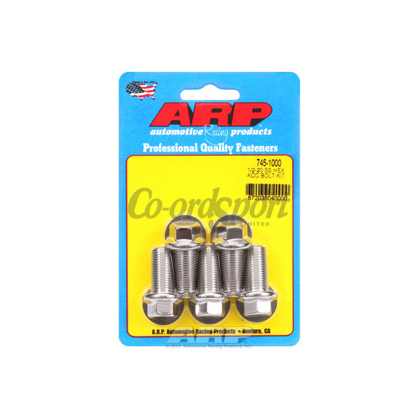 ARP 1/2-20 x 1.000 hex SS bolts image