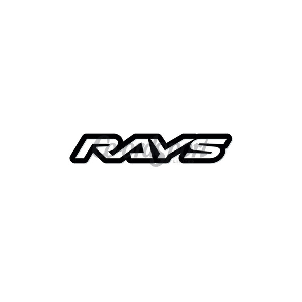 RAYS No.19 RAYS STICKER 140mm MATTE BK image