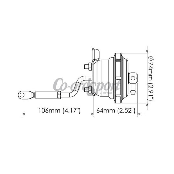 Turbosmart IWG75 Garrett GT2860RS 7psi BK image