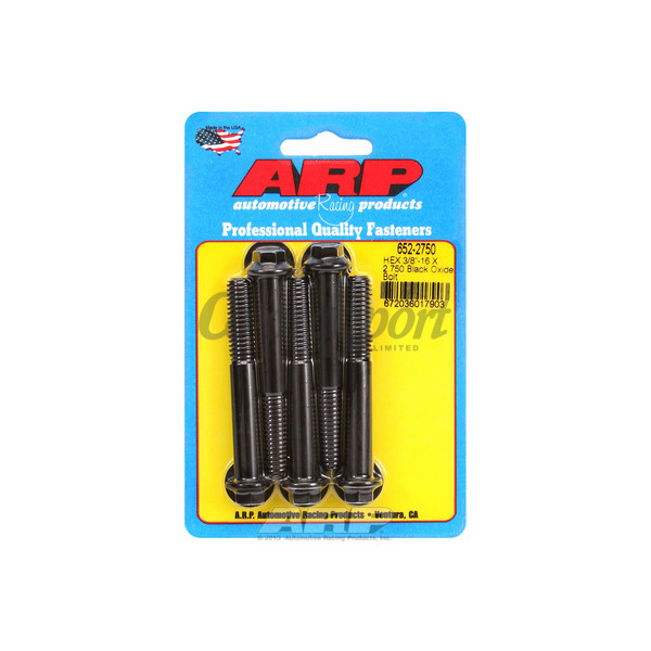 ARP 3/8-16 X 2.750 hex black oxide bolts image