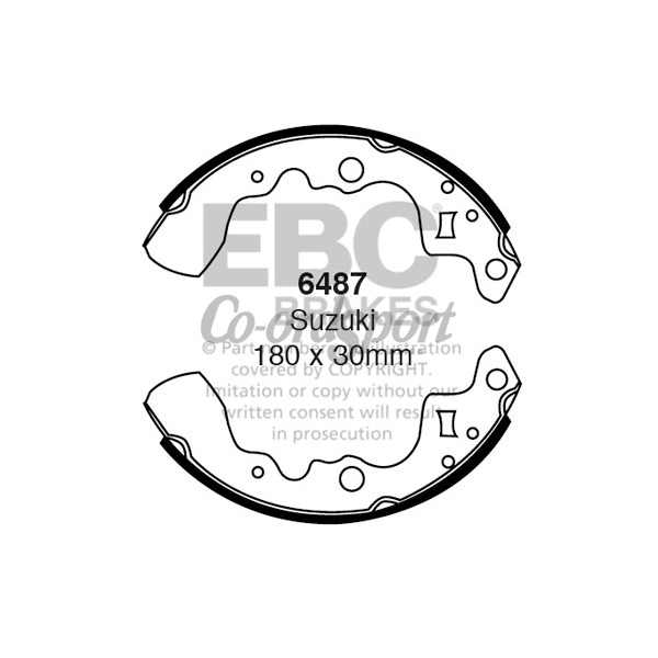 EBC BRAKE SHOE SET image