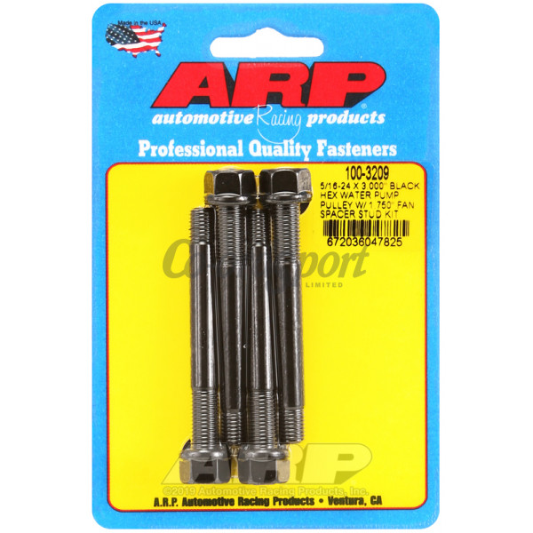 ARP 5/16-24 X 3.000 black hex water pump pulley w/ 1.750 fa image