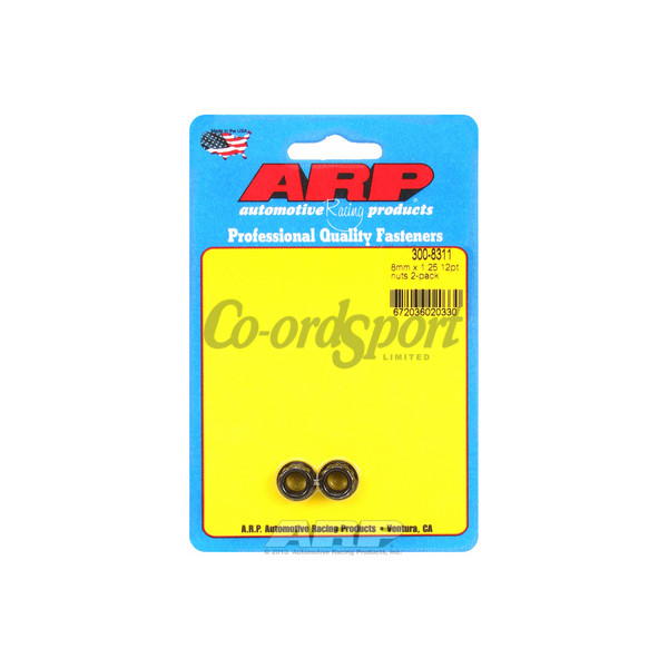 ARP M8 x 1.25 12pt nut kit 2PCS image