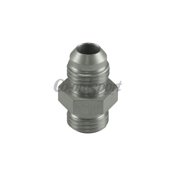 Turbosmart Fitting -6 AN Flare to -6 AN ORB Male Straight - Silve image