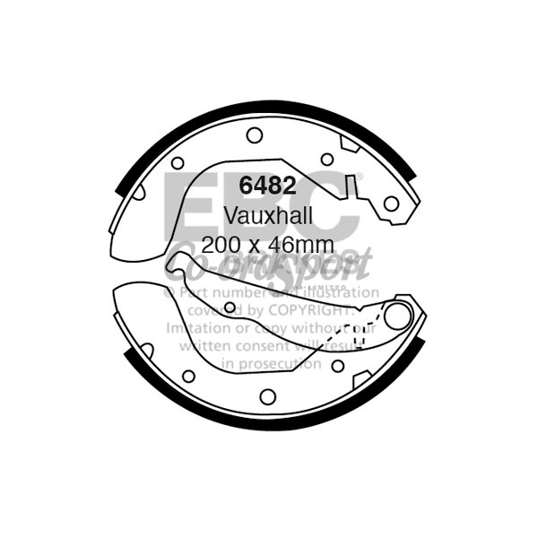 EBC BRAKE SHOE SET image