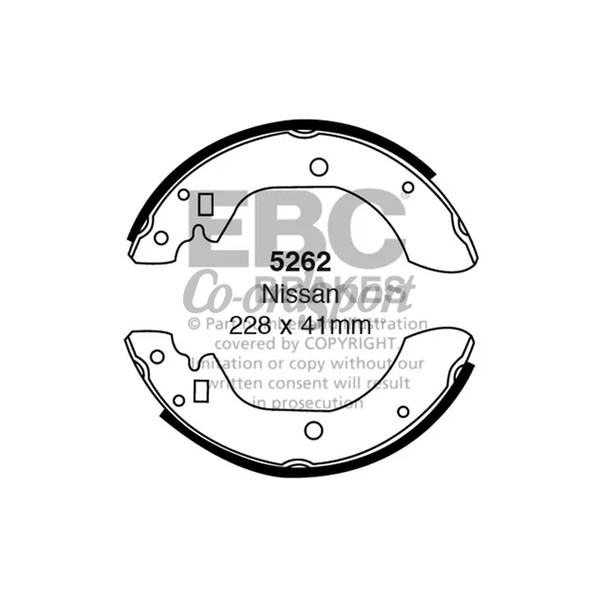 EBC BRAKE SHOE SET image