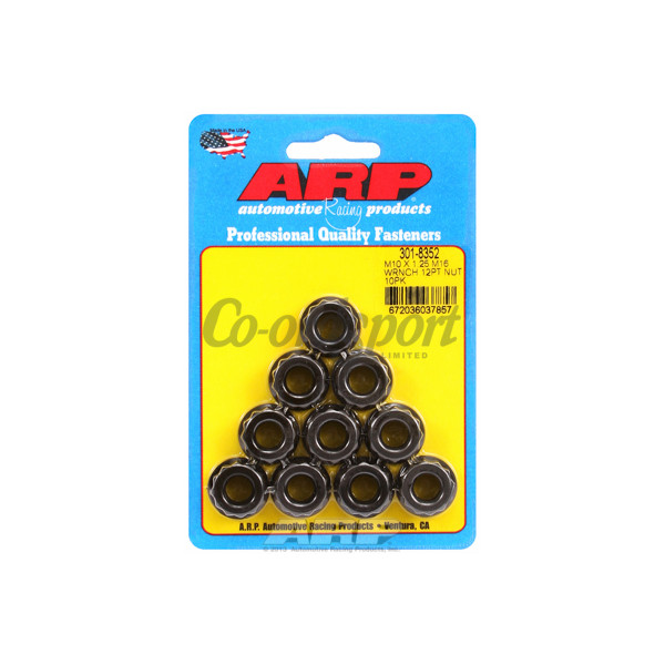 ARP M10 X 1.25 M16 socket 12pt nut kit image