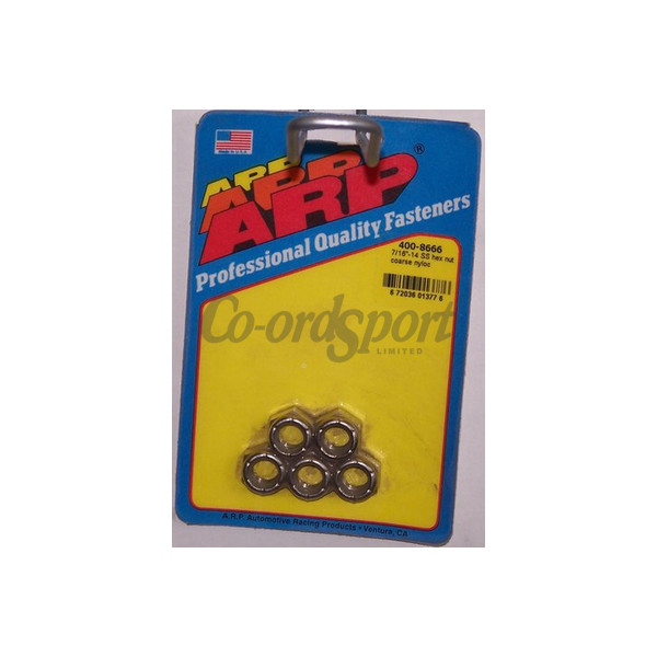 ARP 7/16-14 SS coarse nyloc hex nut kit image