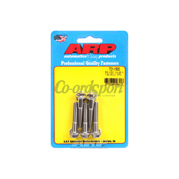 ARP 1/4-28 x 1.500 hex SS bolts image
