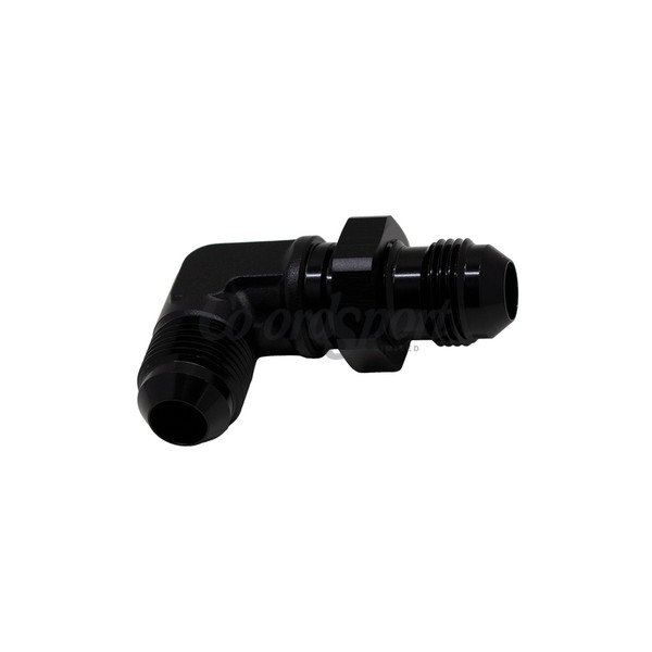 DW 8AN Male Flare to 8AN Male Flare Bulkhead Adapter 90-Degree I image