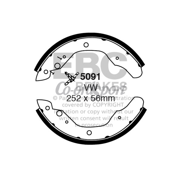 EBC BRAKE SHOE SET image