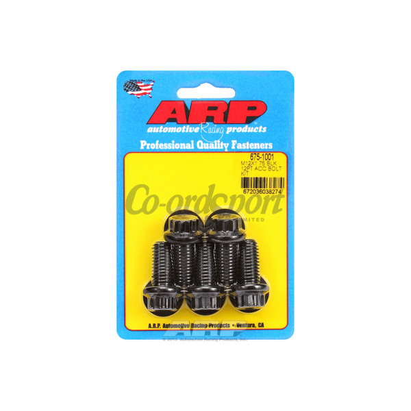 ARP M12 x 1.75 x 25 12pt black oxide bolts image