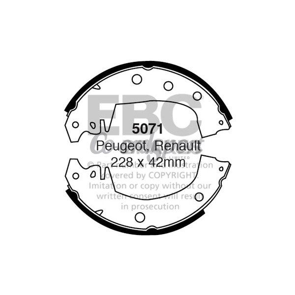 EBC BRAKE SHOE SET image