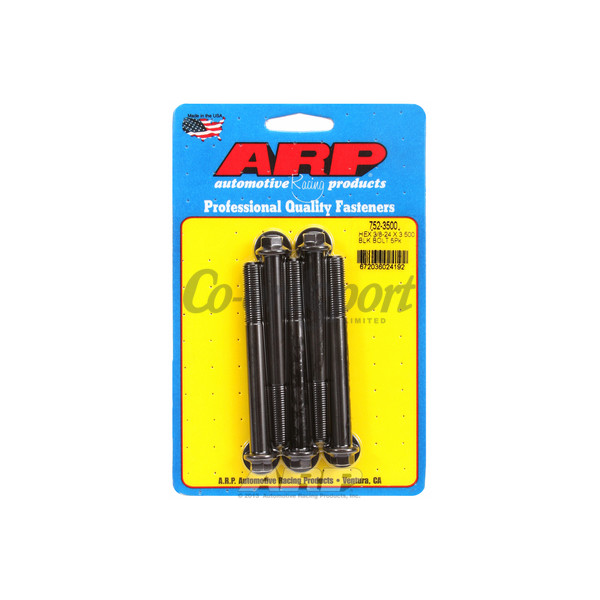 ARP 3/8-24 x 3.500 hex black oxide bolts image