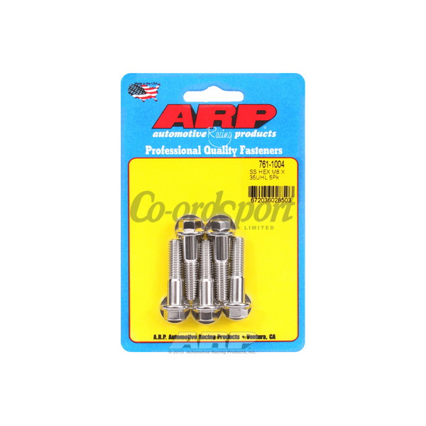 ARP M8 x 1.25 x 35 hex SS bolts image