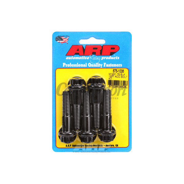 ARP M12 x 1.75 x 50 12pt black oxide bolts image