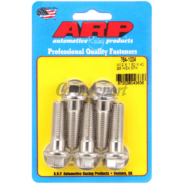 ARP M12 x 1.50 x 40 hex SS bolts image