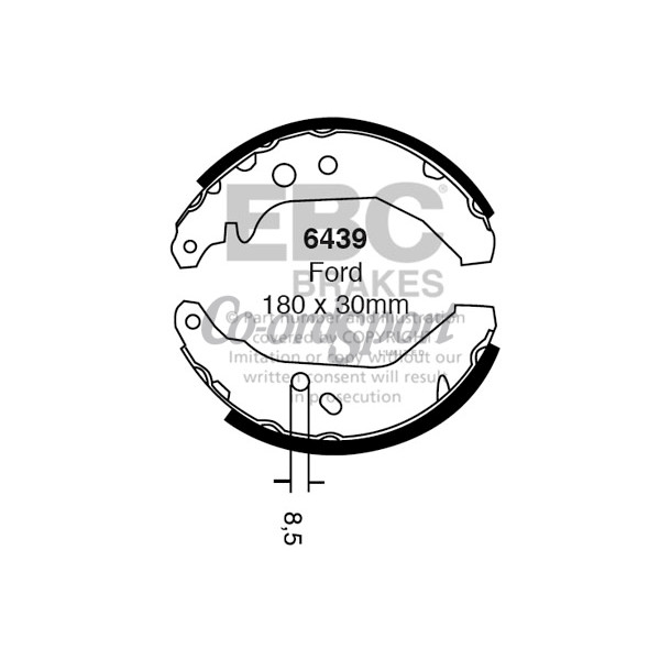 EBC BRAKE SHOE SET image