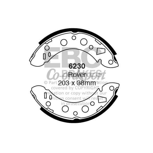 EBC BRAKE SHOE SET image