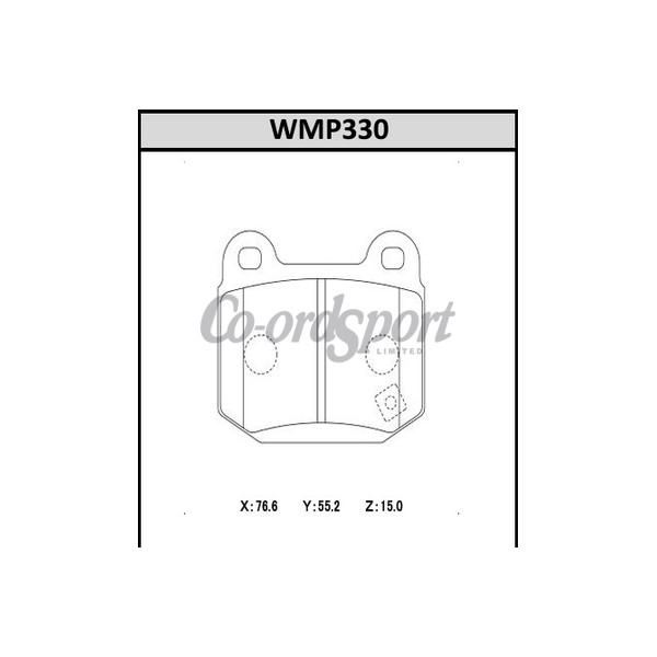 Winmax Rear Brake Pads Mitsubishi Evo 5-10 / STI W4 Compoun image