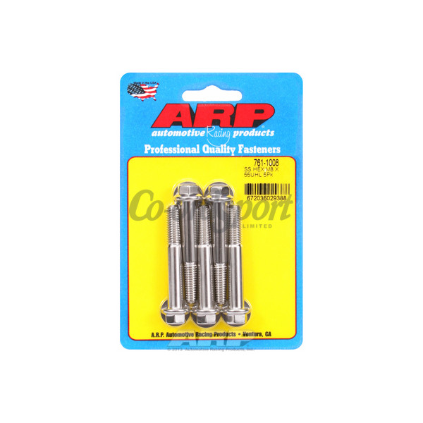 ARP M8 x 1.25 x 55 hex SS bolts image