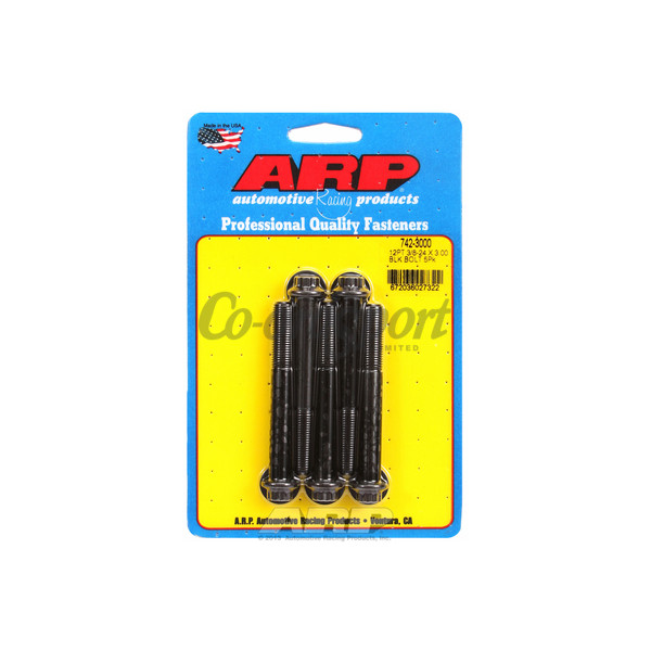 ARP 3/8-24 x 3.000 12pt black oxide bolts image