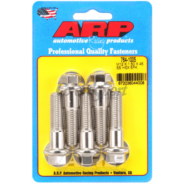 ARP M12 x 1.50 x 45 hex SS bolts image