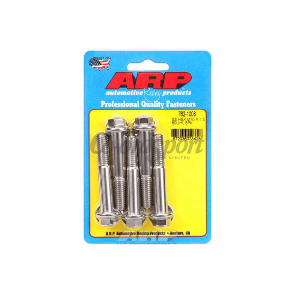 ARP M10 x 1.50 x 60 hex SS bolts image