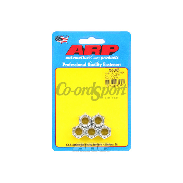 ARP 7/16-14 cad coarse nyloc hex nut kit image