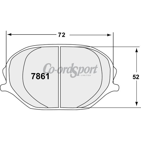 PFC 7861 Race Pad Set - 11 Compound 16 mm image