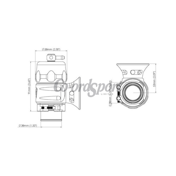 Turbosmart BOV Supersonic Uni - Blue image