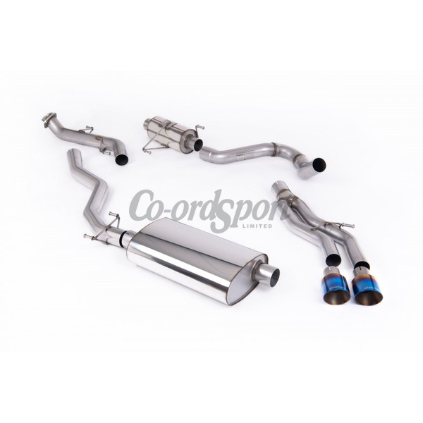 Milltek Exhaust - Resonated Catback with 2 x GT-100 Burnt Blue Ti image