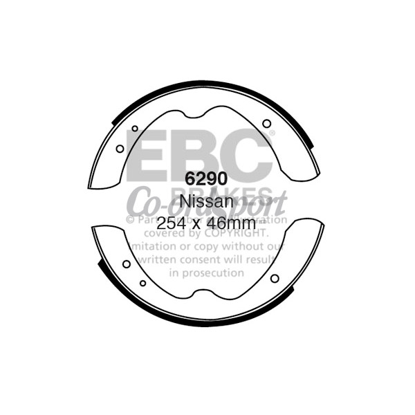 EBC BRAKE SHOE SET image