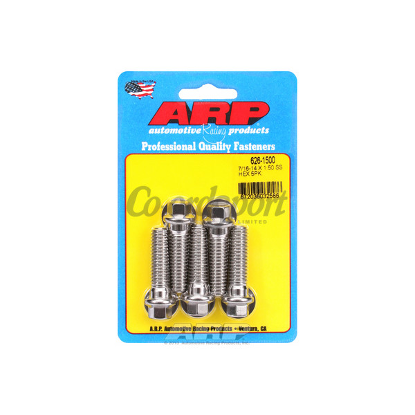 ARP 7/16-14 X 1.500 hex SS bolts image