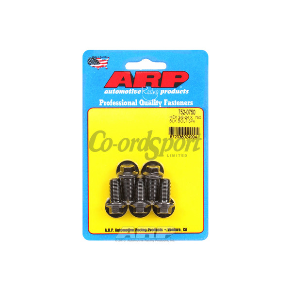 ARP 3/8-24 x .750 hex black oxide bolts image