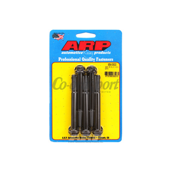 ARP 3/8-16 x 3.500 hex 7/16 wrenching black oxide bolts image