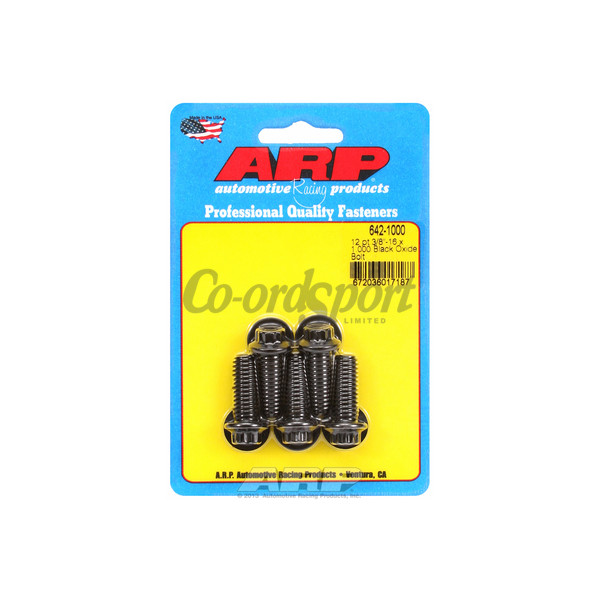 ARP 3/8-16 x 1.000 12pt black oxide bolts image