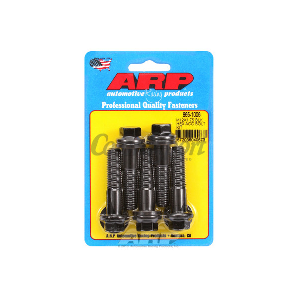 ARP M12 x 1.75 x 50 hex black oxide bolts image