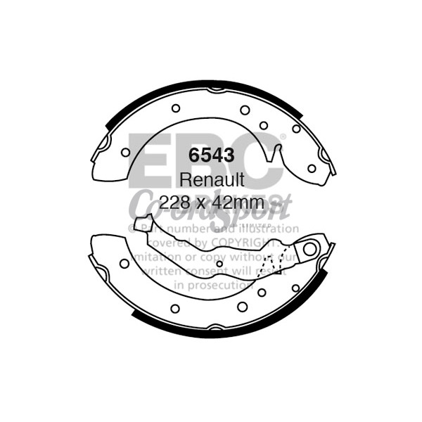 EBC BRAKE SHOE SET image