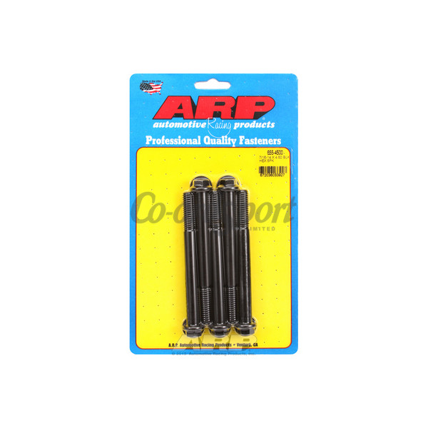 ARP 7/16-14 X 4.500 hex 1/2 wrenching black oxide bolts image