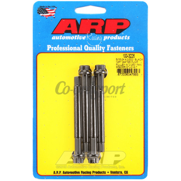 ARP 5/16-24 X 3.500 black 12pt water pump pulley w/ 2.250 f image