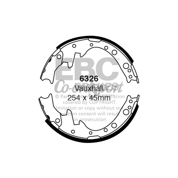 EBC BRAKE SHOE SET image