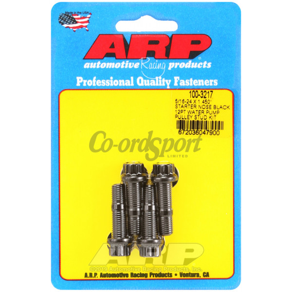 ARP 5/16-24 X 1.450 starter nose black 12pt water pump pulle image