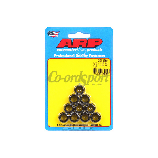 ARP M10 X 1.25 sml clr/low head 12pt nut kit image
