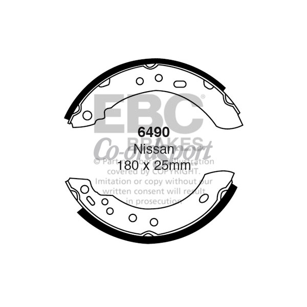 EBC BRAKE SHOE SET image