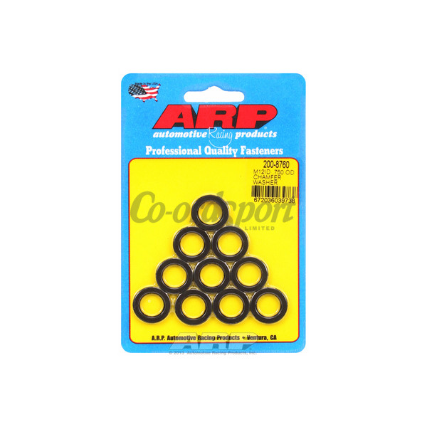 ARP M12 ID .750 OD chamfer black washers image