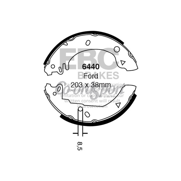 EBC BRAKE SHOE SET image