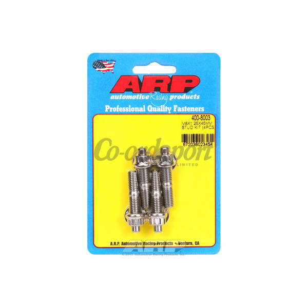 ARP M8 X 1.25 X 45mm broached stud kit - 4pcs image