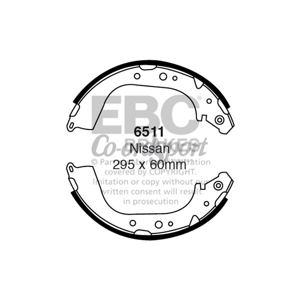 EBC BRAKE SHOE SET image