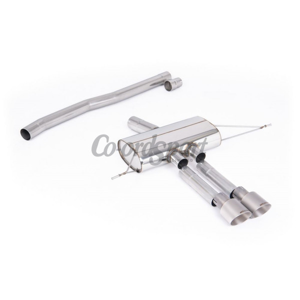 Milltek Non-Res OPF Back Exhaust Mini Cooper S F66 Brushed Ti tip image